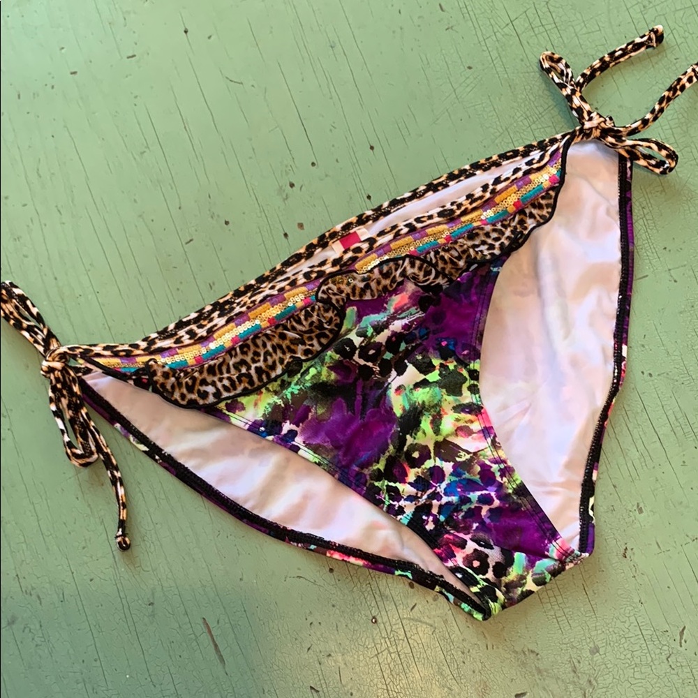 NEW Ocean Pacific OP Leopard Print Bikini Bottom